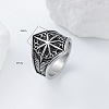 Eight-Point Star 304 Stainless Steel Finger Rings UT4019-2-2