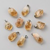 Natural Citrine Pendants G-WH0021-57-1