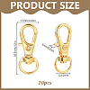 10Pcs Alloy Swivel Lobster Claw Clasps FIND-HY0005-47G-2