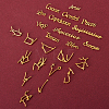 Twelve Constellations Alloy Cabochons DIY-CJ0001-29-3