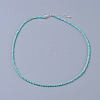Natural Amazonite Beaded Necklaces NJEW-K114-A-A07-1