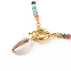 Natural Cowrie Shell Pendant Necklaces NJEW-JN03440-2