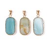Natural Flower Amazonite Pendants G-N349-03E-G-1