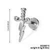 Stylish and Elegant Stainless Steel Sword Stud Earrings GB8029-5-2