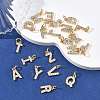 SHEGRACE Brass Micro Pave Clear Cubic Zirconia Pendants XGRQ29361-394G-4