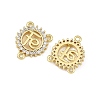 Brass Micro Pave Clear Cubic Zirconia Chandelier Component Links CU-B002-01G-A-2