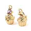 Brass Micro Pave Cubic Zirconia Pendants KK-C155-16G-03-2