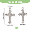 60Pcs Alloy Rhinestone Pendants ALRI-CA0001-14-2