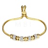 Adjustable 304 Stainless Steel Crystal Rhinestone Beads Slider Bracelets WGA9DD2-01-2