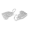 Rack Plating Brass Micro Pave Clear Cubic Zirconia Charms KK-Z026-17P-2