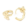Bowknot Brass Hoop Earrings for Women EJEW-U008-14G-2