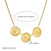 304 Stainless Steel Spiral Pendant Bib Necklaces for Women WG31207-04-2