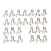 Alphabet Brass Micro Pave Clear Cubic Zirconia Pendants KK-Z151-20P-1
