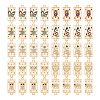 40Pcs 10 Styles Alloy Rhinestone Connector Charms FIND-TA0002-01-11