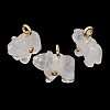 Natural Quartz Crystal Carved Pendants G-H357-02G-14-1