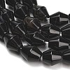 Natural Black Agate Beads Strands GG-L001-D01-01-3