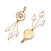 Natural Cultured Freshwater Pearl Rice Tassel Pendants PALLOY-JF05743-2
