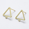 Brass Stud Earring Findings KK-F728-29G-NF-1