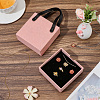 PU Leather Jewelry Set Drawer Boxes with Sponge Inside and Texture Paper Jewelry Tote Bags ABAG-CL0001-66B-4