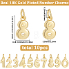 10Pcs 10 Styles Brass Charms KK-BBC0025-93-2