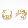 Brass Stud Earrings EJEW-F244-03-3