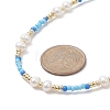 Acrylic Imitation Pearl & Glass Seed Beaded Necklace for Women NJEW-JN04278-4