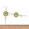 Handmade Glass Beaded with 304 Stainless Steel Hook Dangle Earrings EJEW-MZ00808-01-5