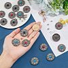 SUPERFINDINGS 18 Sets 3 Colors Alloy Buttons BUTT-FH0001-012-3