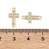 Brass Micro Pave Clear Cubic Zirconia Pendants KK-H259-02A-G-3