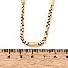 304 Stainless Steel Column Box Chain Necklaces NJEW-D350-02G-2