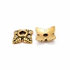 Tibetan Style Alloy Bead Caps X-TIBEB-Q018-AG-FF-2