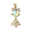 Brass Micro Pave Cubic Zirconia Pendants KK-K375-27G-16-1