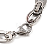 Tarnish Resistant 304 Stainless Steel Byzantine Chain Bracelets BJEW-B078-87P-3