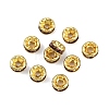 Brass Grade A Rhinestone Spacer Beads RSB034NF-16G-3