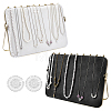 Velvet with Iron Slant Back Jewelry Necklace Organizer Display Stands ODIS-WH0079-111-1