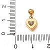 304 Stainless Steel Pave Clear Cubic Zirconia Pendants LS-CU-CBAB6EC-07G-03-3