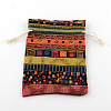 Ethnic Style Cloth Packing Pouches Drawstring Bags ABAG-R006-13x18-01-2