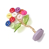 Resin Button Tree of Life Decorations AJEW-JF03414-02-4