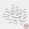 925 Sterling Silver Soldered Closed Jump Rings STER-F032-08S-0.7x4-3