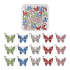 30Pcs 5 Colors Zinc Alloy Butterfly Jewelry Charms FIND-TA0001-61-21