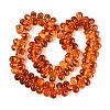 Baking Paint Transparent Glass Beads Strands GL-N005-02A-D05-2