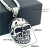 Hip Hop Style 304 Stainless Steel Skull Pendant Necklaces for Men CH7437-5