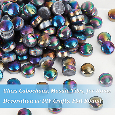 Glass Cabochons GGLA-WH0030-03-1