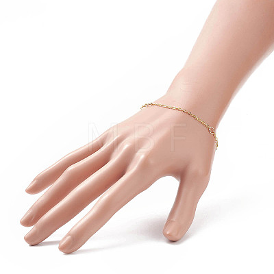 Brass Curb Chain Bracelet for Men Women BJEW-JB09135-1
