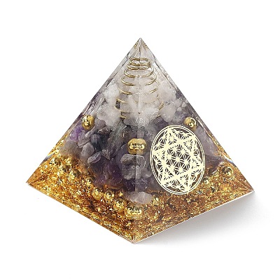 Orgonite Pyramid Resin Energy Generators DJEW-D013-04E-1