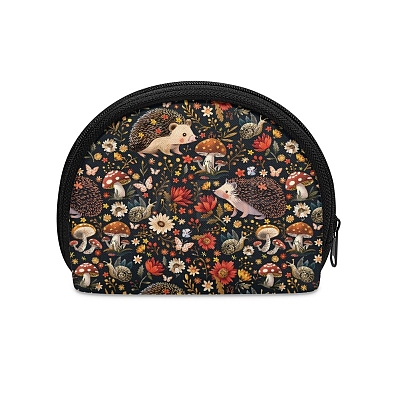 Printed Velvet Fabric Shell Shaped Coin Bags PW-WG0E758-02-1