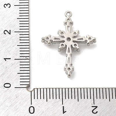 Brass Micro Pave Clear Cubic Zirconia Pendants KK-L228-03P-01-1