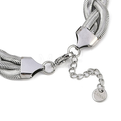 304 Stainless Steel Bracelets for Women BJEW-U012-01P-1