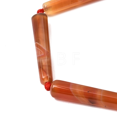 Natural Dyed & Heated Red Agate Beads Strands G-T151-A02-01A-1