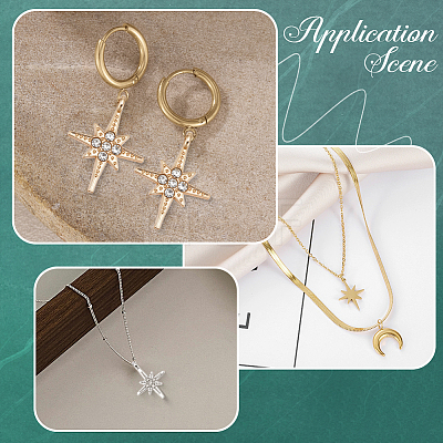 32Pcs 2 Colors Alloy with Rhinestone Pendants FIND-SC0023-34-1